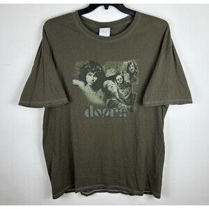 Y2K The Doors Graphic Band T-Shirt / Green / Size XL
